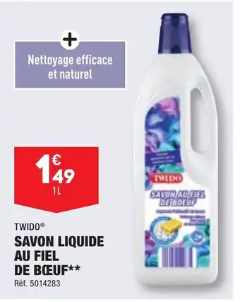 ALDI SAVON LIQUIDE AU FIEL DE BŒUF** offre