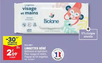 ALDI LINGETTES BÉBÉ offre