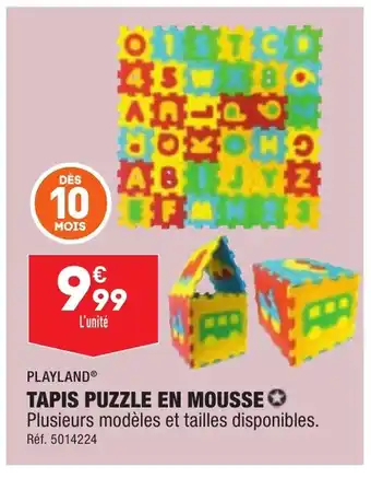 ALDI TAPIS PUZZLE EN MOUSSE offre