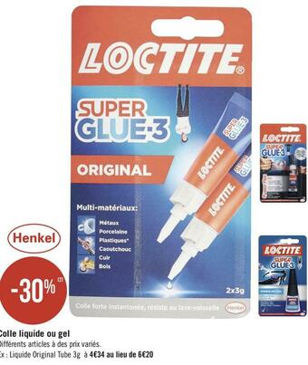Géant Casino Henkel bon plan sur le colle liquide ou gel offre