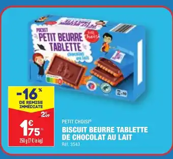 ALDI BISCUIT BEURRE TABLETTE DE CHOCOLAT AU LAIT offre