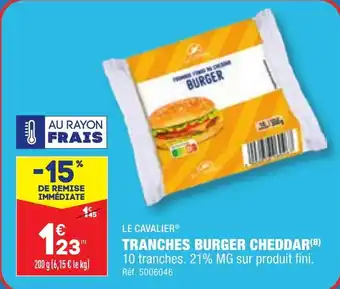 ALDI TRANCHES BURGER CHEDDAR(B) offre