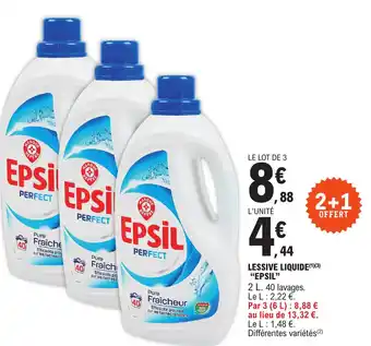 E.Leclerc LESSIVE LIQUIDE(1)(3) "EPSIL" offre