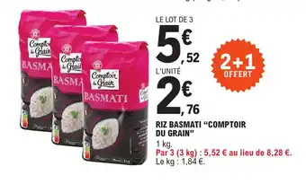 E.Leclerc RIZ BASMATI "COMPTOIR DU GRAIN" offre