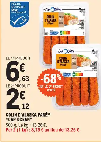 E.Leclerc COLIN D'ALASKA PANÉ(²) "CAP OCÉAN" offre