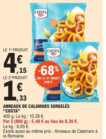 E.Leclerc ANNEAUX DE CALAMARS SURGELÉS "COSTA" offre
