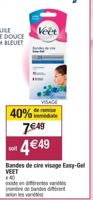 Cora x Carrefour Bandes de cire visage Easy-Gel offre