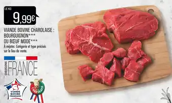 Match VIANDE BOVINE CHAROLAISE : BOURGUIGNON OU BŒUF MODE offre