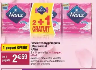 Cora x Carrefour Serviettes hygiéniques Ultra Normal offre