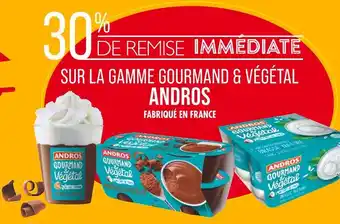 Match ANDROS 30% DE REMISE IMMÉDIATE SUR LA GAMME GOURMAND & VÉGÉTAL ANDROS offre