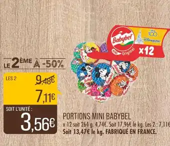 Match PORTIONS MINI BABYBEL offre