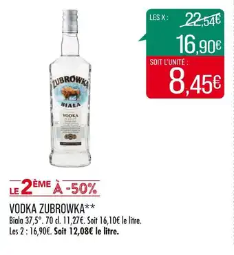 Match ZUBROWKA VODKA offre