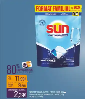 Match SUN TABLETTES LAVE-VAISSELLE TOUT EN UN▲ offre