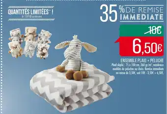 Match ENSEMBLE PLAID + PELUCHE offre