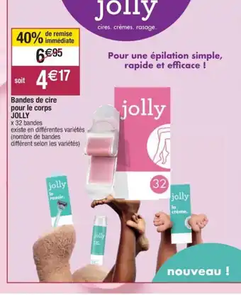 Cora x Carrefour Bandes de cire pour le corps offre