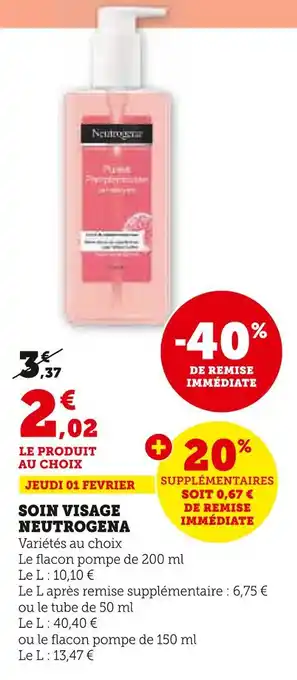 Super U NEUTROGENA SOIN VISAGE offre