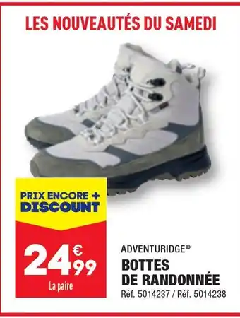 ALDI ADVENTURIDGE BOTTES DE RANDONNÉE offre