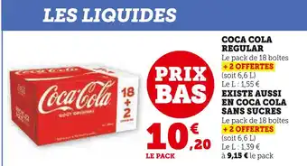 Super U COCA COLA COCA COLA REGULAR offre