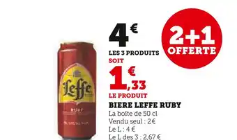 Super U LEFFE RUBY BIERE offre