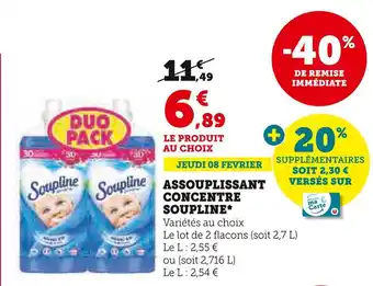 Super U SOUPLINE ASSOUPLISSANT CONCENTRE offre