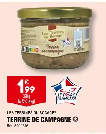 ALDI LES TERRINES DU BOCAGE TERRINE DE CAMPAGNE offre