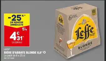 ALDI LEFFE BIÈRE D’ABBAYE BLONDE 6,6° offre