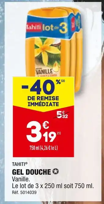 ALDI TAHITI GEL DOUCHE offre