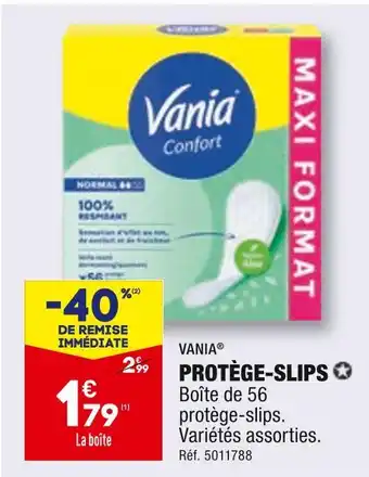 ALDI VANIA PROTÈGE-SLIPS offre