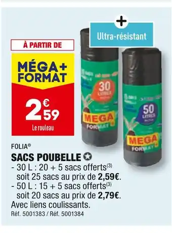ALDI FOLIA SACS POUBELLE offre