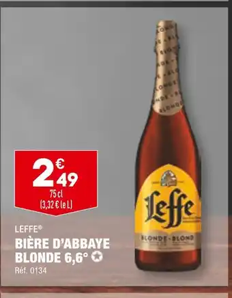ALDI LEFFE BIÈRE D’ABBAYE BLONDE 6,6° offre