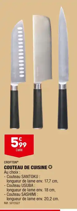 ALDI CROFTON COUTEAU DE CUISINE offre