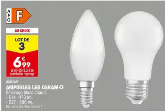 ALDI OSRAM AMPOULES LED offre