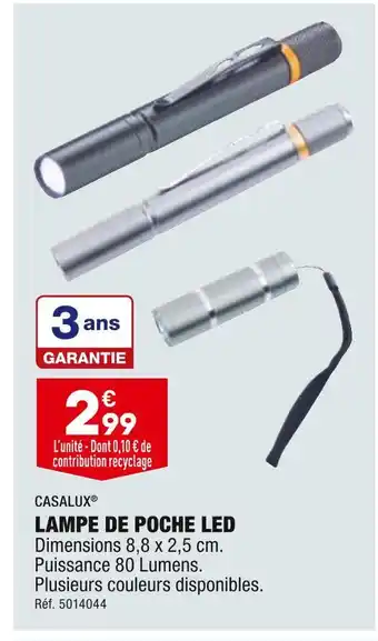 ALDI CASALUX LAMPE DE POCHE LED offre