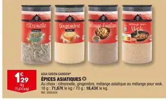 ALDI ASIA GREEN GARDEN ÉPICES ASIATIQUES offre