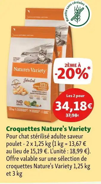 Maxi Zoo Nature's Variety Croquettes offre
