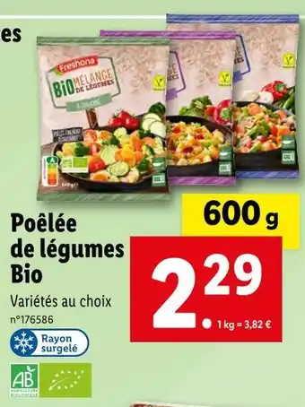 Lidl Freshona Poêlée de légumes Bio offre