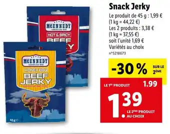 Lidl MCENNEDY Snack Jerky offre
