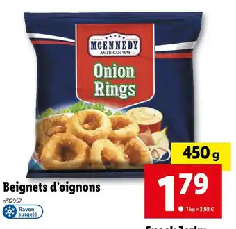 Lidl MCENNEDY Beignets d’oignons offre