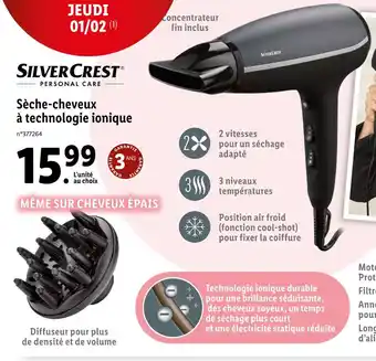 Lidl SILVERCREST Sèche-cheveux à technologie ionique offre