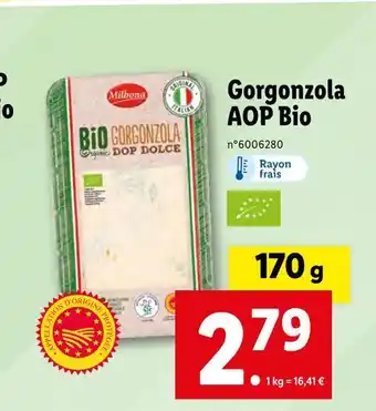 Lidl Milbona Gorgonzola AOP Bio offre