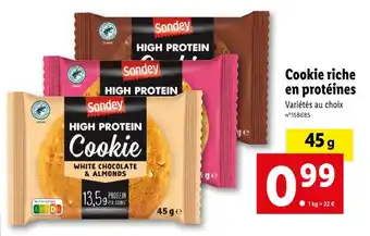 Lidl Sondey Cookie riche en protéines offre