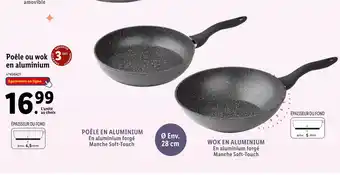 Lidl Poêle ou wok en aluminium offre