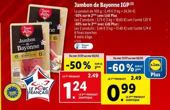Saint alby Jambon de Bayonne IGP