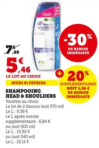 U Express HEAD & SHOULDERS SHAMPOOING offre