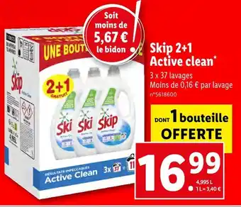 Lidl Skip Skip 2+1 Active clean offre