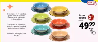 Lidl Service de table offre