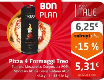 Colruyt Treo Pizza 4 Formaggi offre