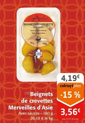 Colruyt Merveilles d'Asie Beignets de crevettes offre