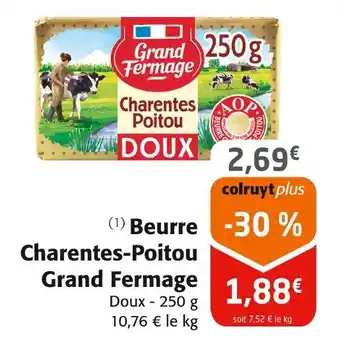 Colruyt Grand Fermage Beurre Charentes-Poitou offre