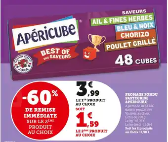 U Express FROMAGE FONDU PASTEURISE APERICUBE offre